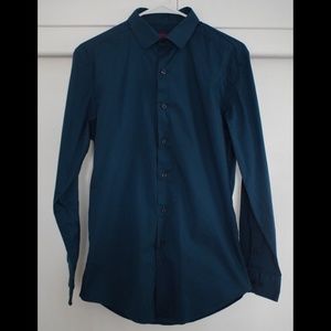 Alfani Blue Button Up Dress Shirt